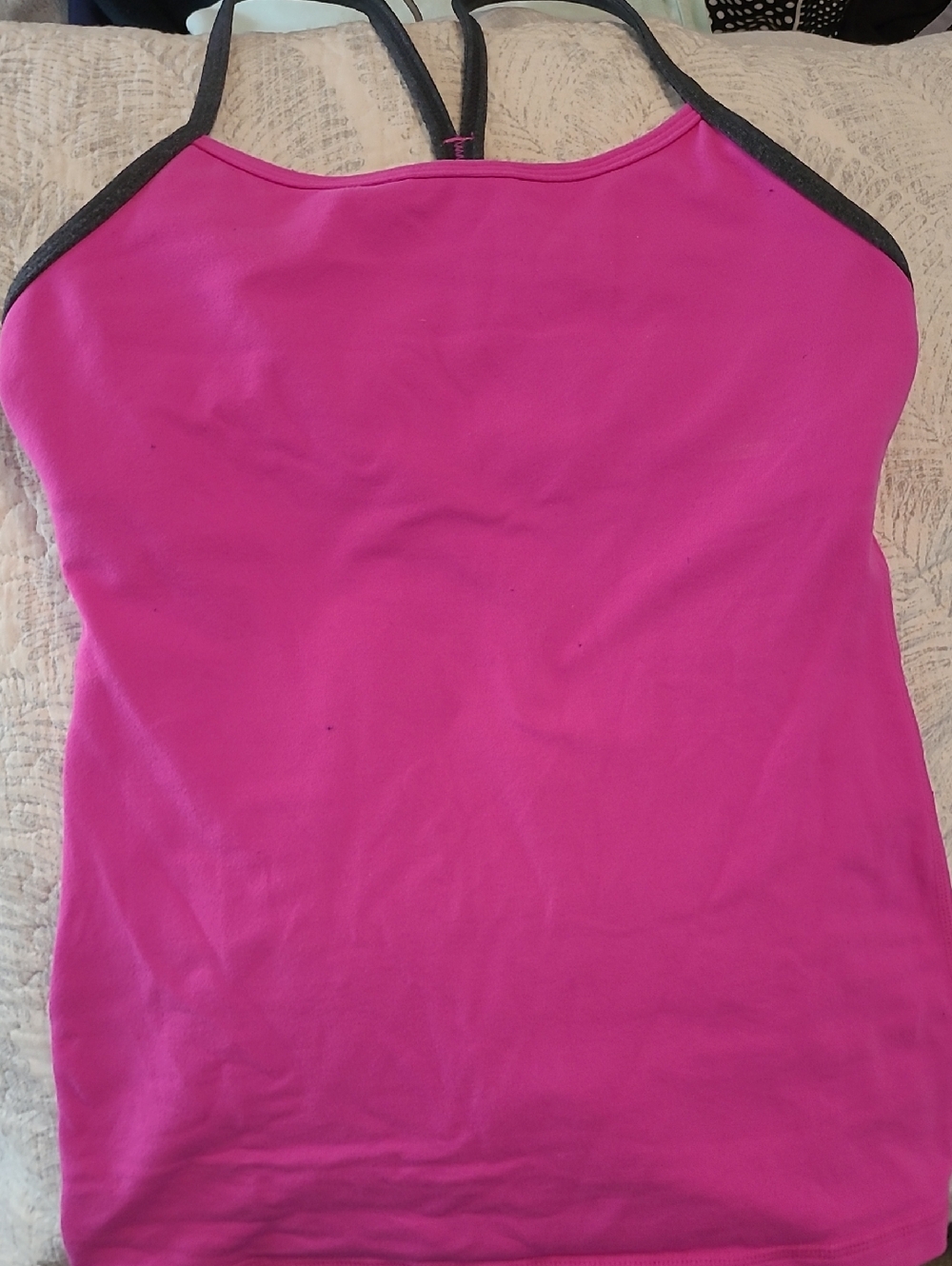 lululemon athletica Hot Pink Camisole with Dark Trim